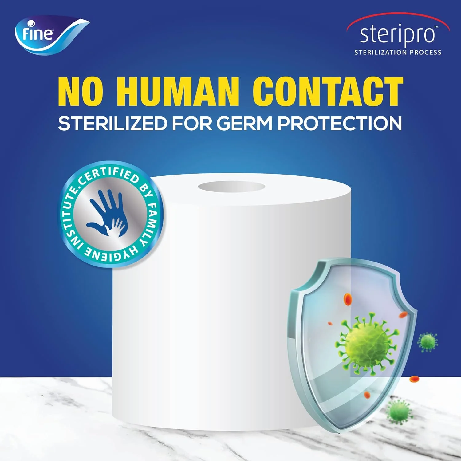 دستمال کاغذی رولی آشپزخانه فاین، 1500 برگ تک لایه، 2 رول. رول بزرگ فاین، دستمال های استریل شده برای محافظت در برابر میکروب دستمال کاغذی رولی آشپزخانه فاین، 1500 برگ تک لایه، 2 رول. رول بزرگ فاین، دستمال های استریل شده برای محافظت در برابر میکروب