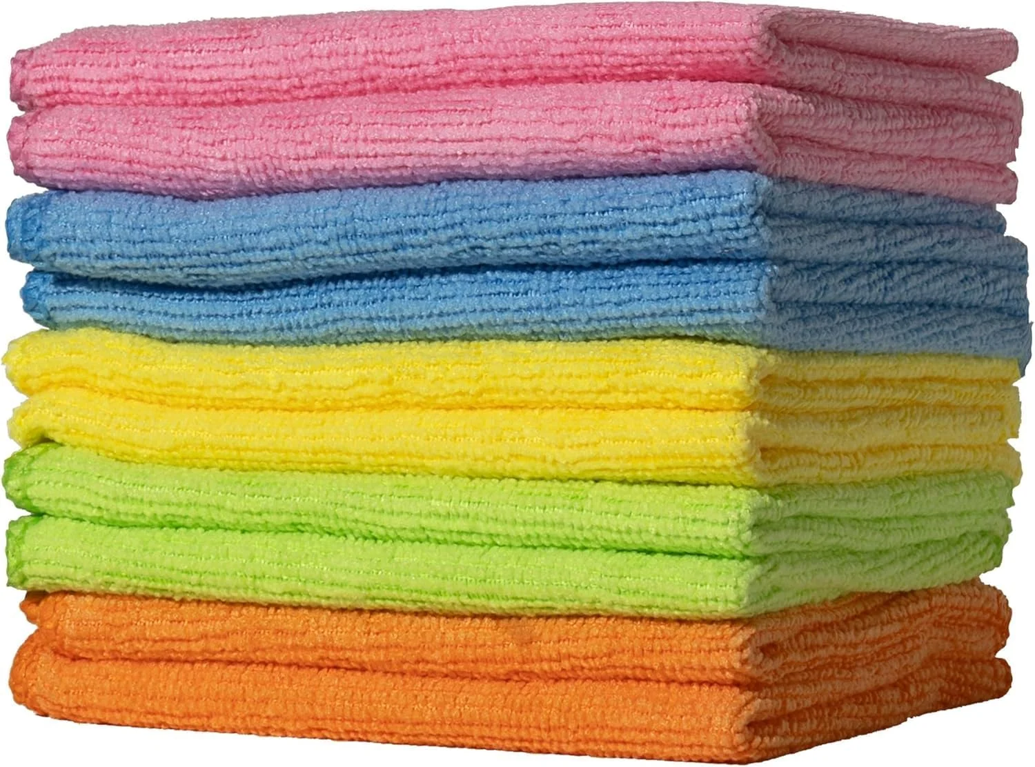 بسته 10 عددی دستمال میکروفایبر تمیز کننده 30x30 سانتی متر – دستمال های فشرده برای تمیز کردن آشپزخانه و حوله های شستشوی ماشین – دستمال های میکروفایبر چند منظوره برای تمیز کردن، گردگیری و پولیش