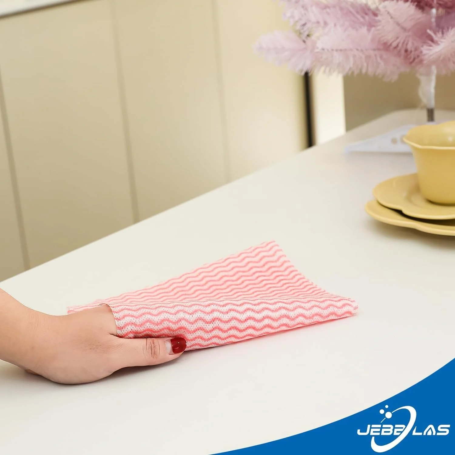 دستمال های پارچه ای رولی Jebblas، پارچه تمیز کننده چندبار مصرف، دستمال ظرف، حوله ظرف، پارچه های چند منظوره برای آشپزخانه، بسته 2 رول، 200 عدد در هر رول، آبی و قرمز دستمال های پارچه ای رولی Jebblas، پارچه تمیز کننده چندبار مصرف، دستمال ظرف، حوله ظرف، پارچه های چند منظوره برای آشپزخانه، بسته 2 رول، 200 عدد در هر رول، آبی و قرمز