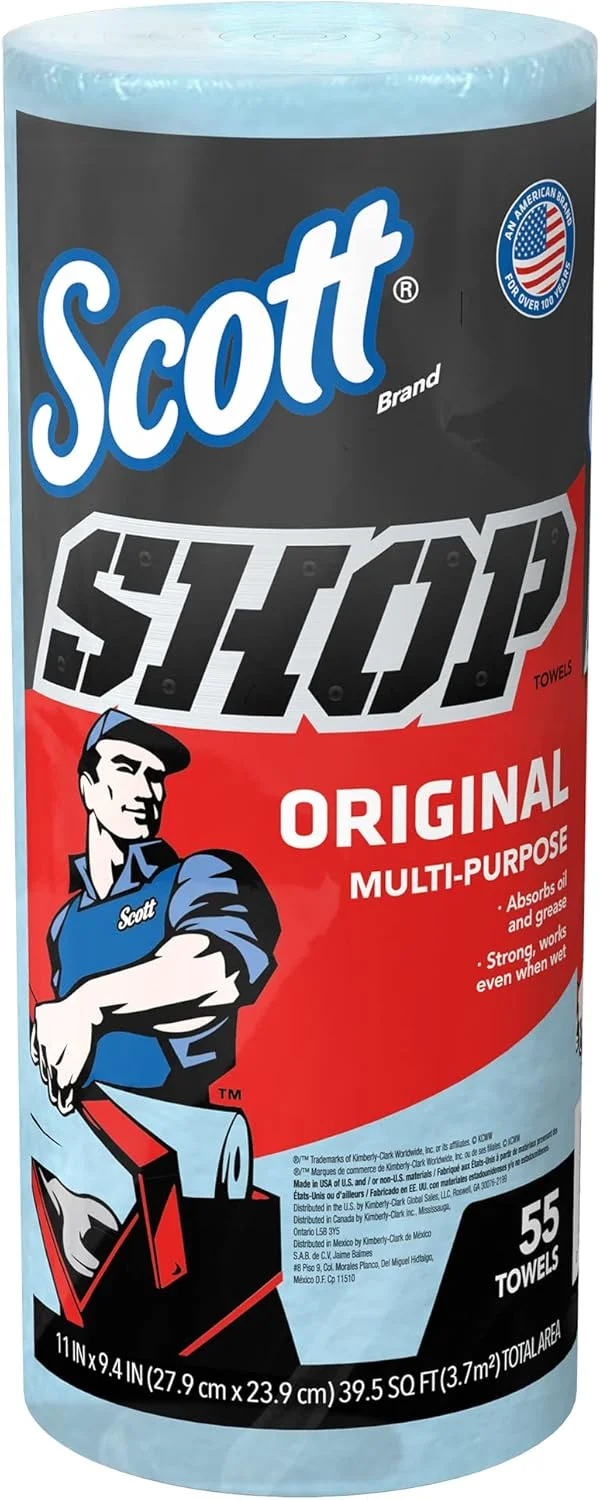 دستمال رولی کارگاهی SCOTT کیمبرلی-کلارک 75130، 55 عددی (بسته 1 عددی)