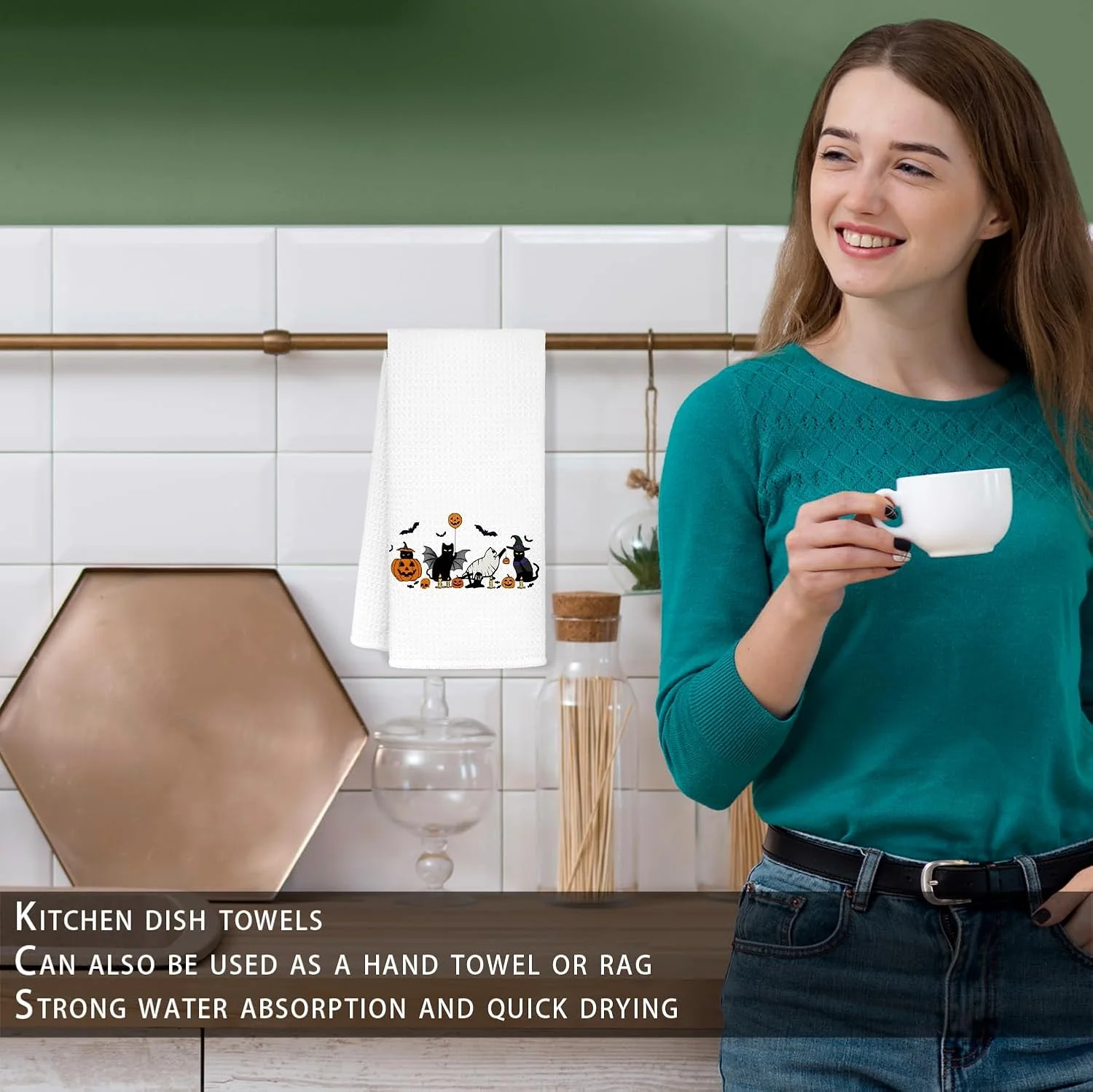 دستمال آشپزخانه طرح هالووین، دستمال ظرف گربه ای، دستمال چای برای آشپزخانه، دستمال دستی حمام طرح هالووین، دکور حمام آشپزخانه هالووین، هدیه گربه 40x60 سانتی متر دستمال آشپزخانه طرح هالووین، دستمال ظرف گربه ای، دستمال چای برای آشپزخانه، دستمال دستی حمام طرح هالووین، دکور حمام آشپزخانه هالووین، هدیه گربه 40x60 سانتی متر