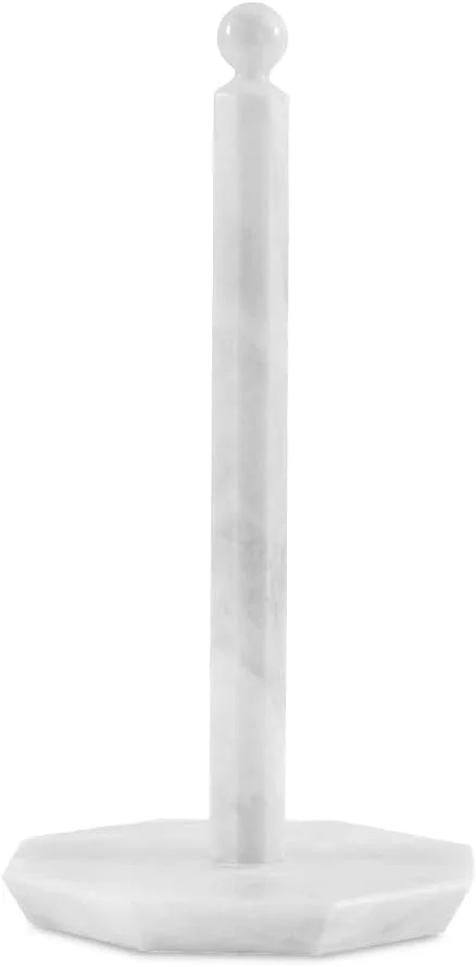 جا دستمال کاغذی رومیزی مرمر سفید دست ساز 32 سانتی متری، طراحی سنگی شیک، نظم دهنده دستمال کاغذی، لوازم ضروری منزل، لوازم دکوری آشپزخانه