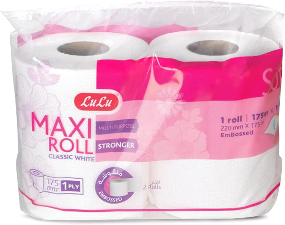 رول ماکسی ممتاز لولو، طرح دار، یک لایه، 175 متری، 2 رول