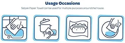 دستمال کاغذی آشپزخانه سه لایه سلپاک، 3 رول، 80 برگ دستمال کاغذی آشپزخانه سه لایه سلپاک، 3 رول، 80 برگ