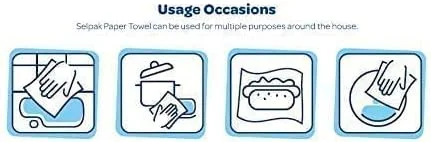 دستمال حوله ای آشپزخانه 3 لایه سلپاک، 3 رول 75 برگی دستمال حوله ای آشپزخانه 3 لایه سلپاک، 3 رول 75 برگی