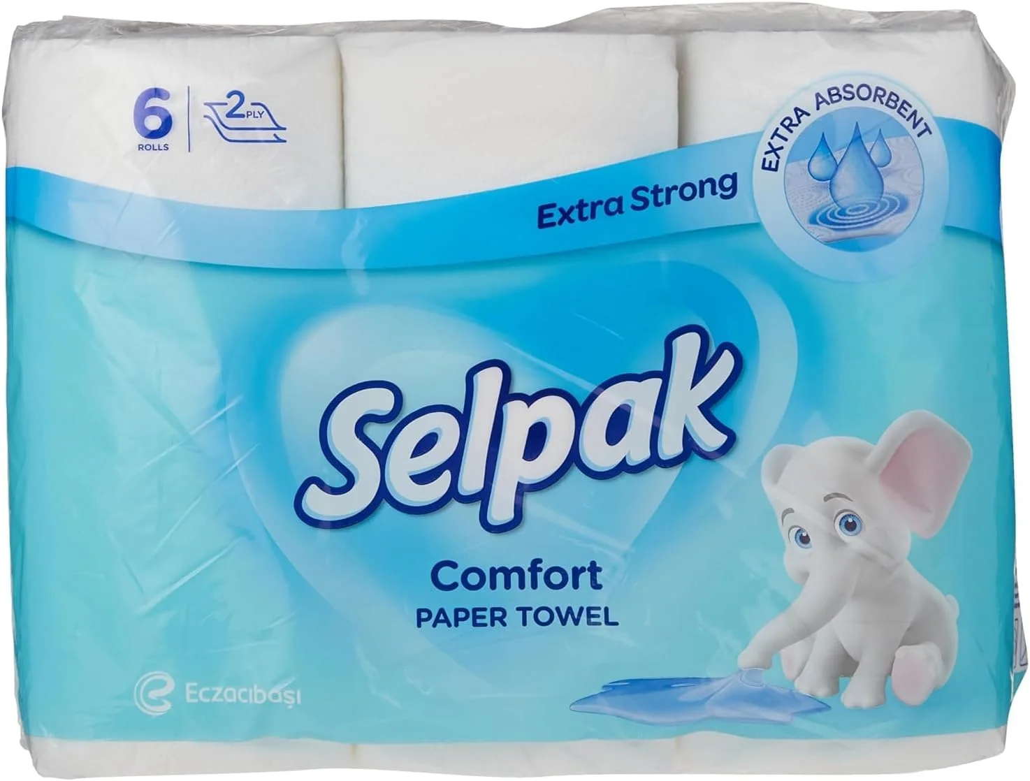 دستمال کاغذی آشپزخانه دولایه سلپاک، 6 رول، 90 برگ