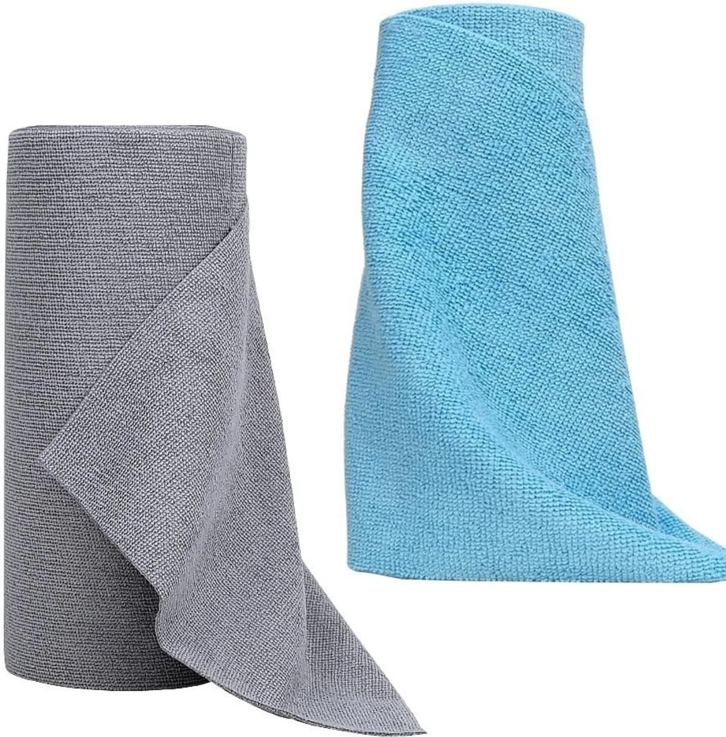 دستمال پارچه ای یکبار مصرف قابل پاره شدن 2 عددی، پارچه تمیز کننده مرطوب و خشک قابل استفاده مجدد، دستمال تمیز کننده پنجره آشپزخانه خانگی غیر چسبنده، پارچه تمیز کننده میکروفیبر، حوله کاغذی