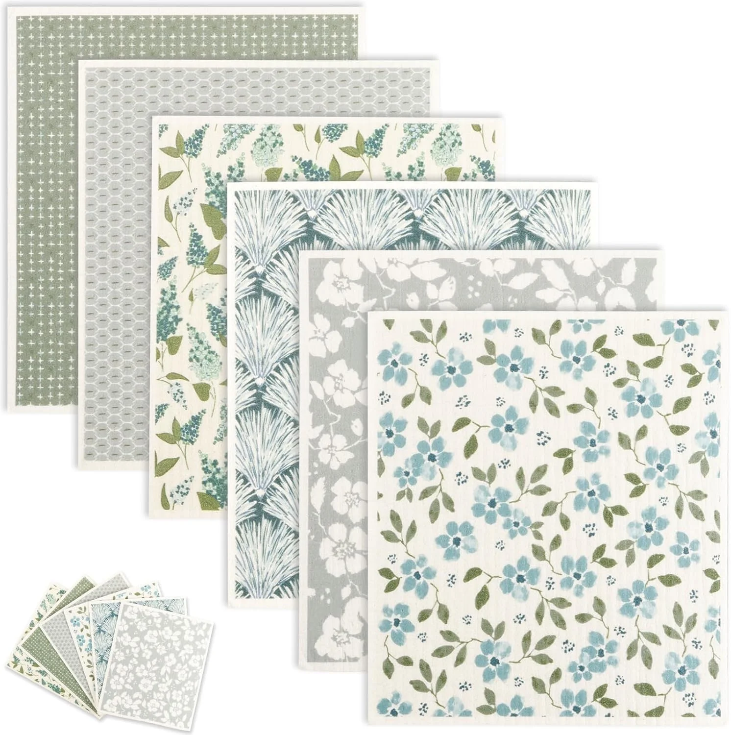 دستمالهای آشپزخانه سوئدی TERRIFI، بسته 6 عددی دستمال آشپزخانه جاذب و قابل استفاده مجدد، دستمال اسفنجی سلولزی نرم و قابل شستشو، 19.5 x 17 سانتیمتر، دستمال پارچهای آشپزخانه بدون بو دستمالهای آشپزخانه سوئدی TERRIFI، بسته 6 عددی دستمال آشپزخانه جاذب و قابل استفاده مجدد، دستمال اسفنجی سلولزی نرم و قابل شستشو، 19.5 x 17 سانتیمتر، دستمال پارچهای آشپزخانه بدون بو