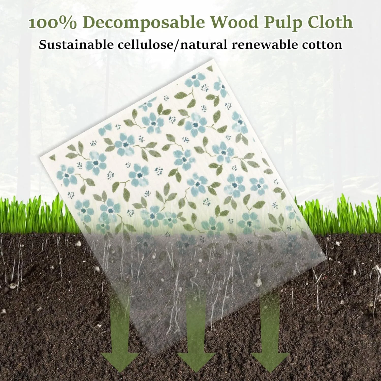 دستمالهای آشپزخانه سوئدی TERRIFI، بسته 6 عددی دستمال آشپزخانه جاذب و قابل استفاده مجدد، دستمال اسفنجی سلولزی نرم و قابل شستشو، 19.5 x 17 سانتیمتر، دستمال پارچهای آشپزخانه بدون بو دستمالهای آشپزخانه سوئدی TERRIFI، بسته 6 عددی دستمال آشپزخانه جاذب و قابل استفاده مجدد، دستمال اسفنجی سلولزی نرم و قابل شستشو، 19.5 x 17 سانتیمتر، دستمال پارچهای آشپزخانه بدون بو