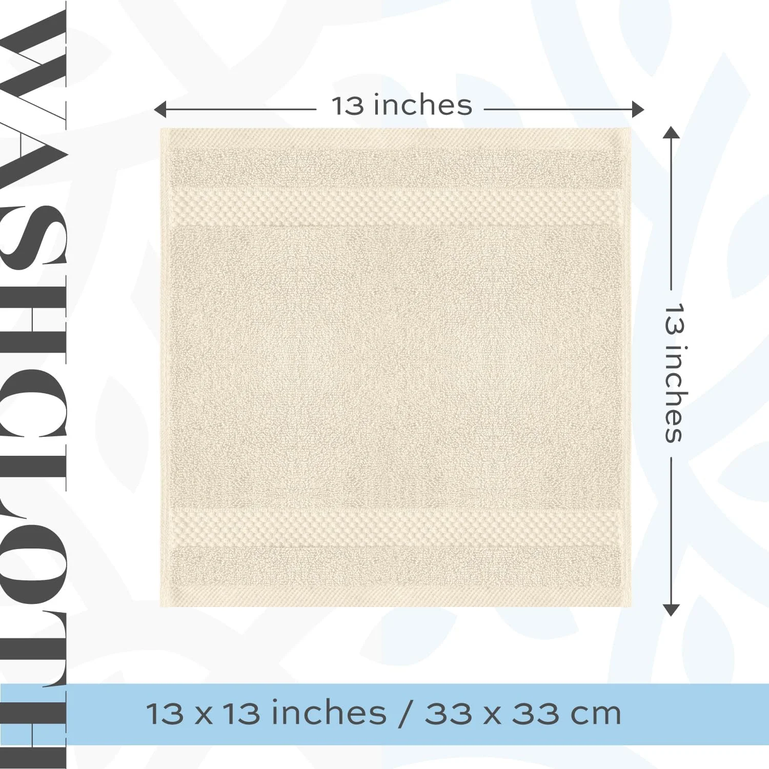 دستمالهای حولهای لوکس کلاسیک سفید برای حمام، هتل، اسپا، آشپزخانه - پنبه مصری سیرکلت - حولههای صورت با کیفیت هتل و جذب بالا - بسته عمده 12 عددی - 33x33 سانتیمتر (عاجی) دستمالهای حولهای لوکس کلاسیک سفید برای حمام، هتل، اسپا، آشپزخانه - پنبه مصری سیرکلت - حولههای صورت با کیفیت هتل و جذب بالا - بسته عمده 12 عددی - 33x33 سانتیمتر (عاجی)