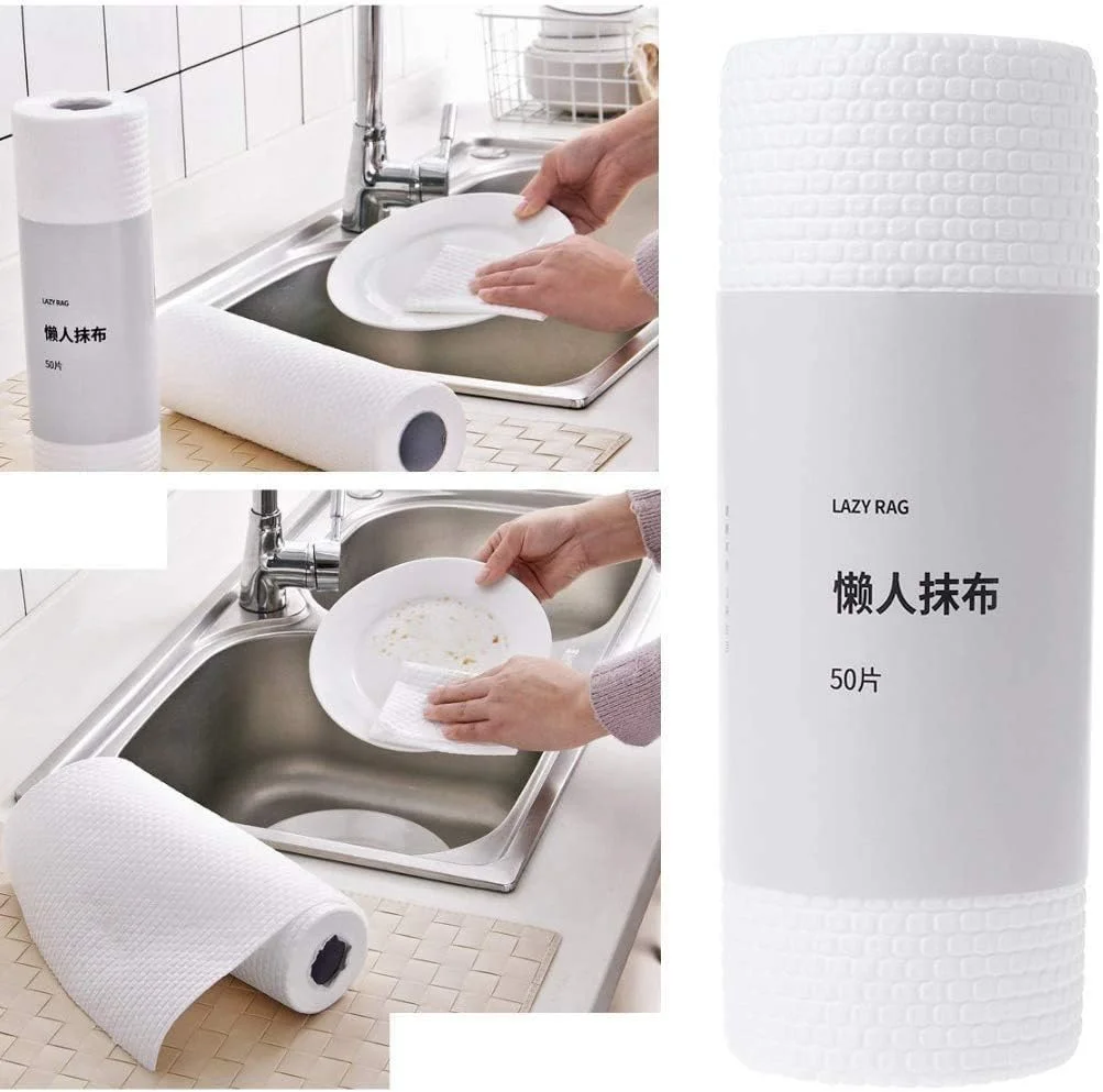 دستمال تنظیف آشپزخانه یکبار مصرف یونفنگ - 50 عدد در هر رول (3 رول)