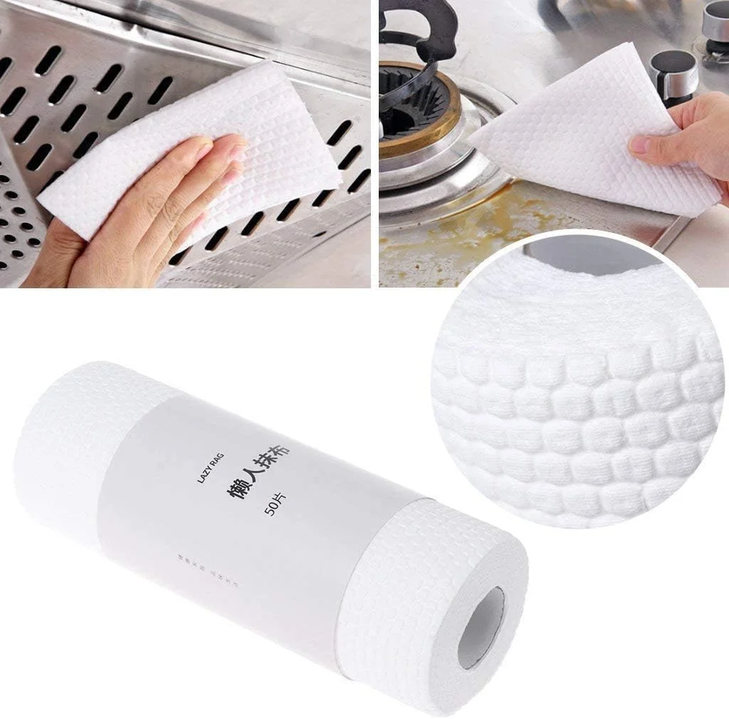 دستمال تنظیف آشپزخانه یکبار مصرف یونفنگ - 50 عدد در هر رول (3 رول)