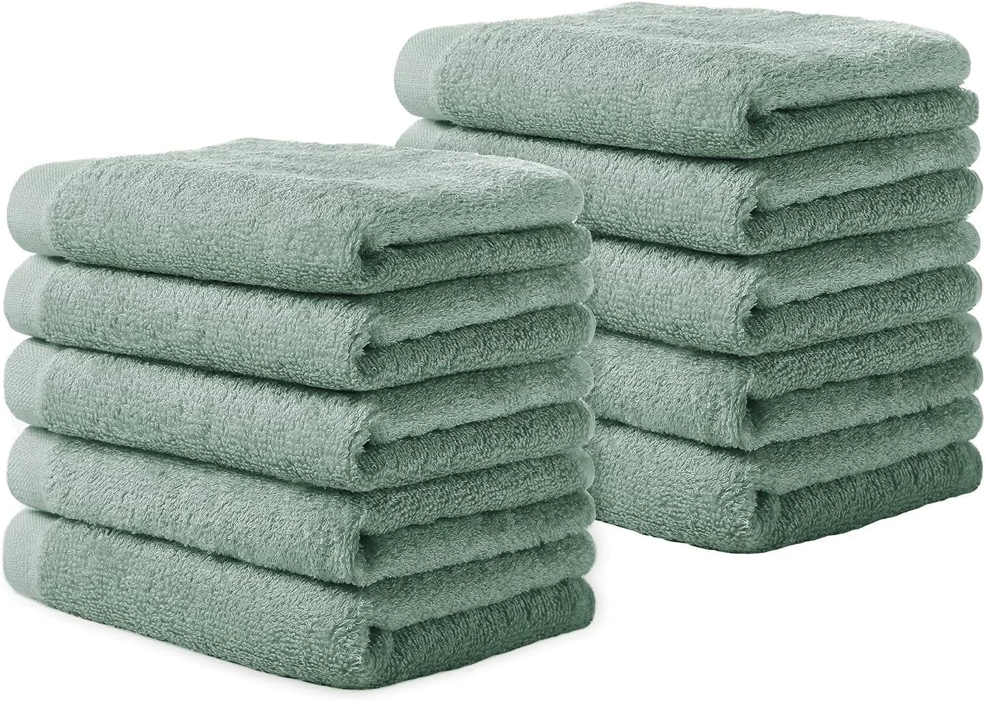 مجموعه 10 عددی دستمال حوله ای لوکس Yoofoss، مناسب برای حمام، هتل، اسپا، آشپزخانه، دستمال های چند منظوره و دستمال صورت - سبز مجموعه 10 عددی دستمال حوله ای لوکس Yoofoss، مناسب برای حمام، هتل، اسپا، آشپزخانه، دستمال های چند منظوره و دستمال صورت - سبز