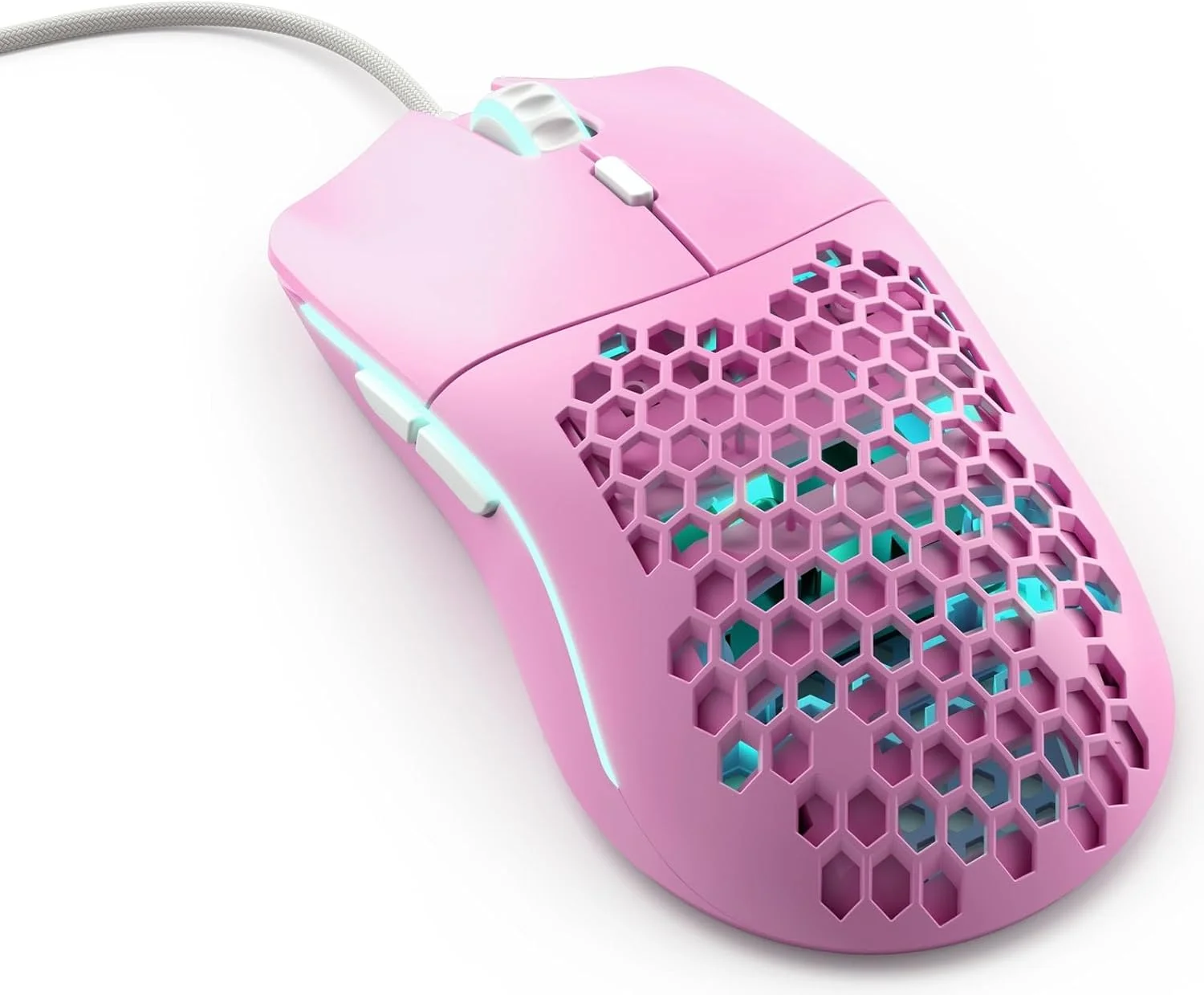 ماوس گیمینگ سیمی گلوریوس مدل O-Minus - ماوس گیمینگ سبک وزن 58 گرمی RGB - سنسور Pixart PMW-3360 - نسخه محدود - صورتی فورج