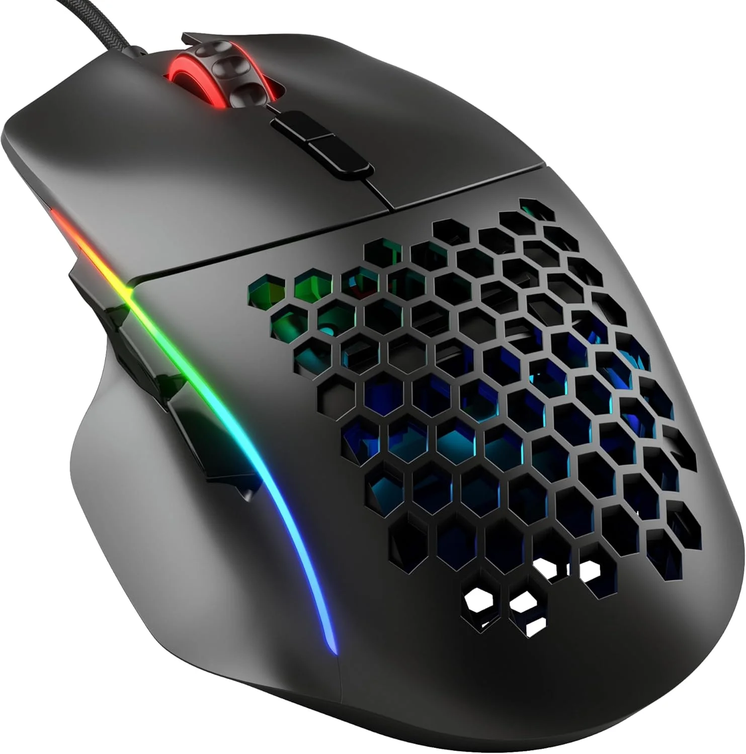 ماوس گیمینگ گلوریوس - مدل I، ماوس فوق سبک 69 گرمی لانه زنبوری، ماوس مشکی مات - 9 دکمه قابل تنظیم