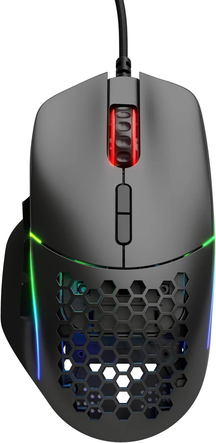 ماوس گیمینگ گلوریوس - مدل I، ماوس فوق سبک 69 گرمی لانه زنبوری، ماوس مشکی مات - 9 دکمه قابل تنظیم