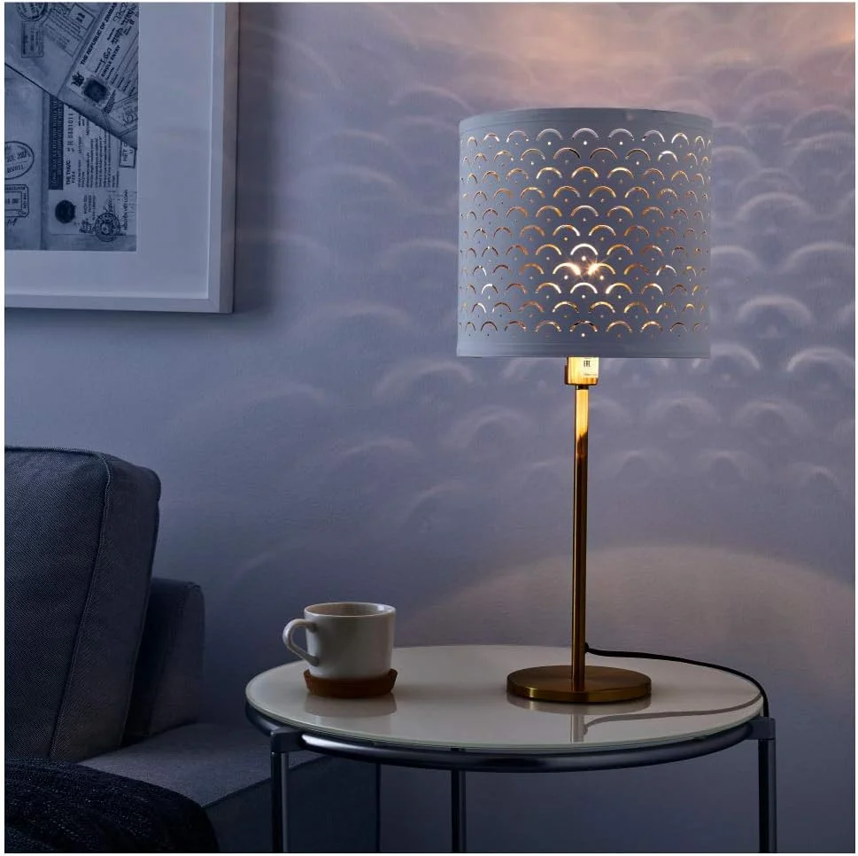 آباژور ایکیا مدل Nymo، رنگ سفید برنجی، سایز 9 آباژور ایکیا مدل Nymo، رنگ سفید برنجی، سایز 9