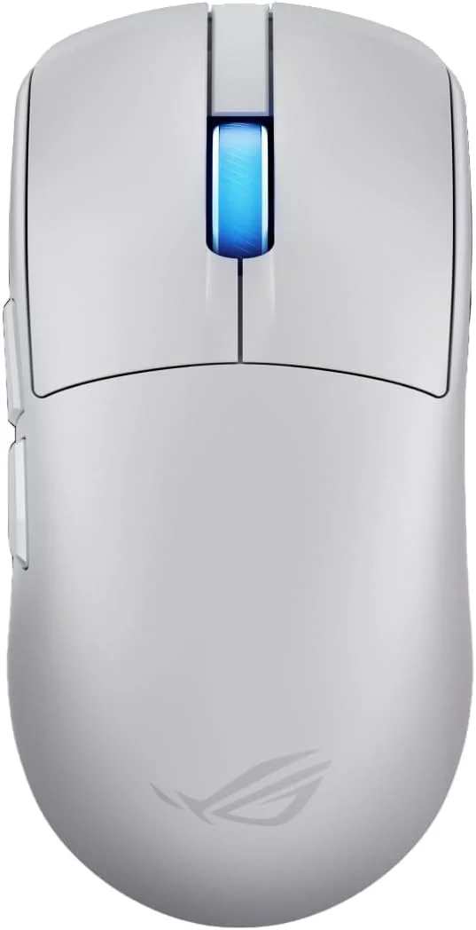 ماوس گیمینگ بی سیم ایسوس ROG Harpe II Ace Esports – 2025، تست شده توسط حرفه ای ها، مناسب دست راست، وزن سبک 48 گرم، اتصال سه حالته، 42K DPI، نرخ نمونه برداری 8K، باتری 101 ساعته، ابزار مبتنی بر وب، پشتیبانی از PC/Mac - سفید
