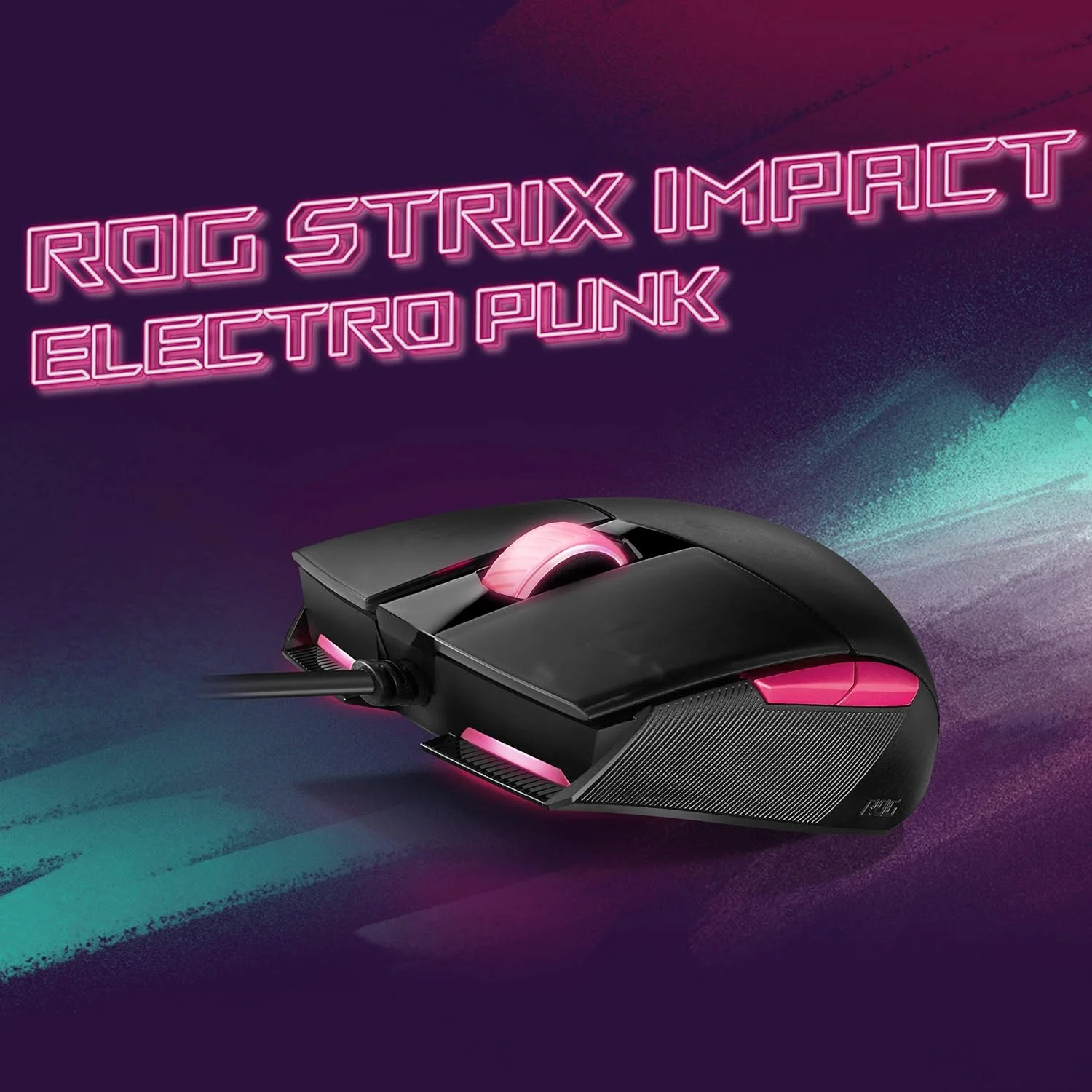 ماوس گیمینگ ایسوس ROG Strix Impact II Electro Punk (6200 DPI، 5 دکمه قابل برنامه ریزی، نورپردازی Aura Sync RGB، سبک وزن، ارگونومیک، کابل لاستیکی نرم) - صورتی تیره ماوس گیمینگ ایسوس ROG Strix Impact II Electro Punk (6200 DPI، 5 دکمه قابل برنامه ریزی، نورپردازی Aura Sync RGB، سبک وزن، ارگونومیک، کابل لاستیکی نرم) - صورتی تیره