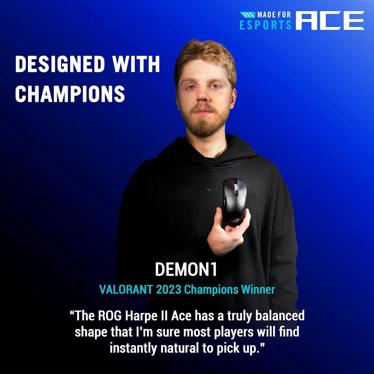 موس گیمینگ فوق سبک ایسوس ROG Harpe II Ace با وزن 48 گرم، طراحی نیمه متقارن، حسگر اپتیکال ROG AimPoint Pro با دقت 42000 DPI، میکرو سوئیچ های اپتیکال، نرخ نمونه برداری 8000 هرتز، فناوری بی سیم SpeedNova 8K - سفید