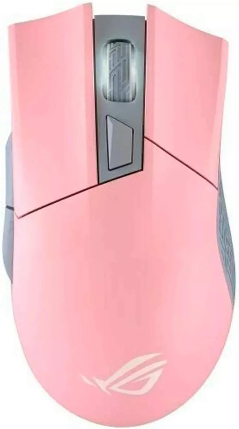 موس گیمینگ اپتیکال ایسوس - ROG Gladius II Origin Limited Edition PNK | ارگونومیک راست دست برای بازی های FPS، حسگر 12000 DPI، Aura Sync RGB، صورتی