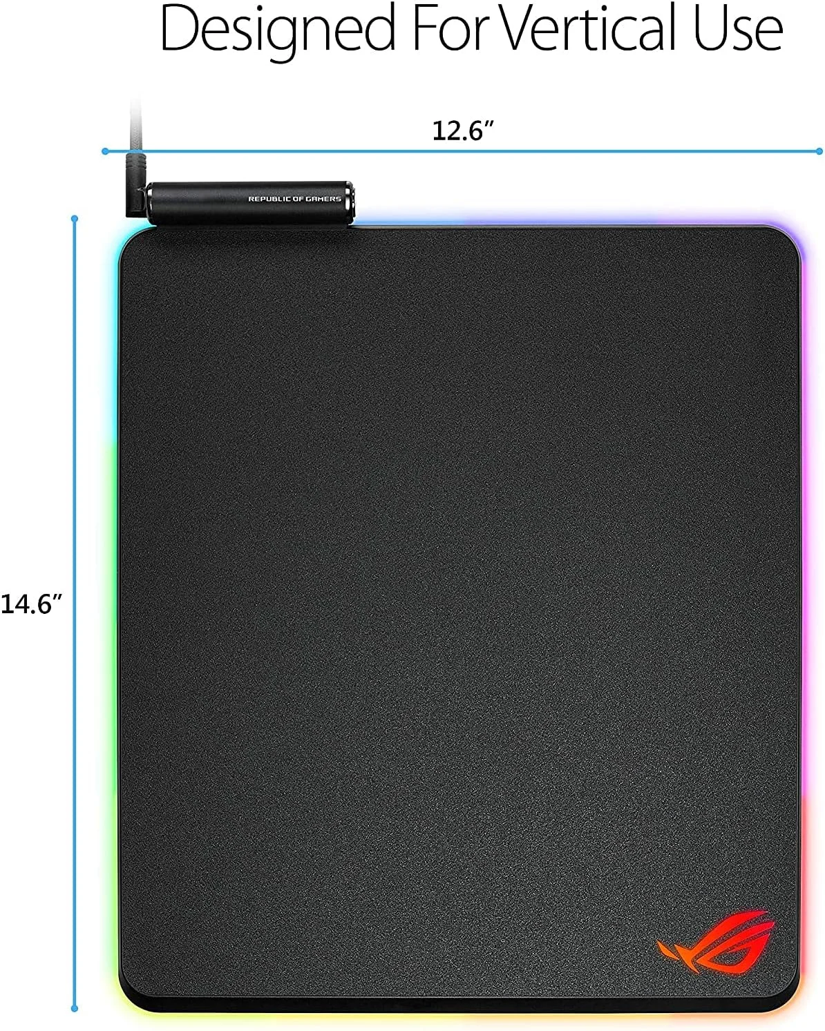 پد ماوس گیمینگ عمودی ایسوس ROG Balteus با سطح سخت میکرو بافت، درگاه USB، نورپردازی Aura Sync RGB و پایه ضد لغزش (320mm x 370mm) پد ماوس گیمینگ عمودی ایسوس ROG Balteus با سطح سخت میکرو بافت، درگاه USB، نورپردازی Aura Sync RGB و پایه ضد لغزش (320mm x 370mm)