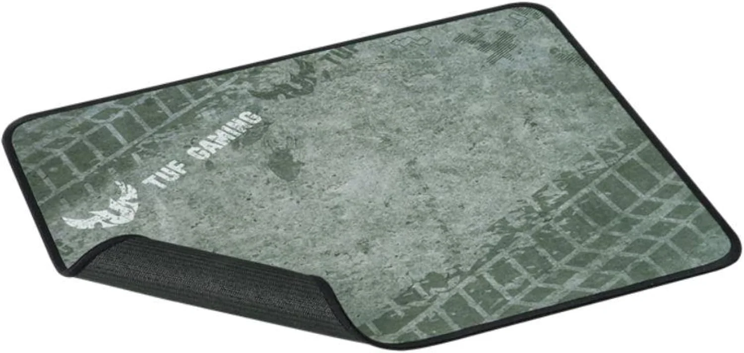 پد ماوس بادوام ایسوس ASUS TUF GAMING P3 با سطح پارچه ای، لبه های دوخته شده و پایه لاستیکی ضد لغزش.