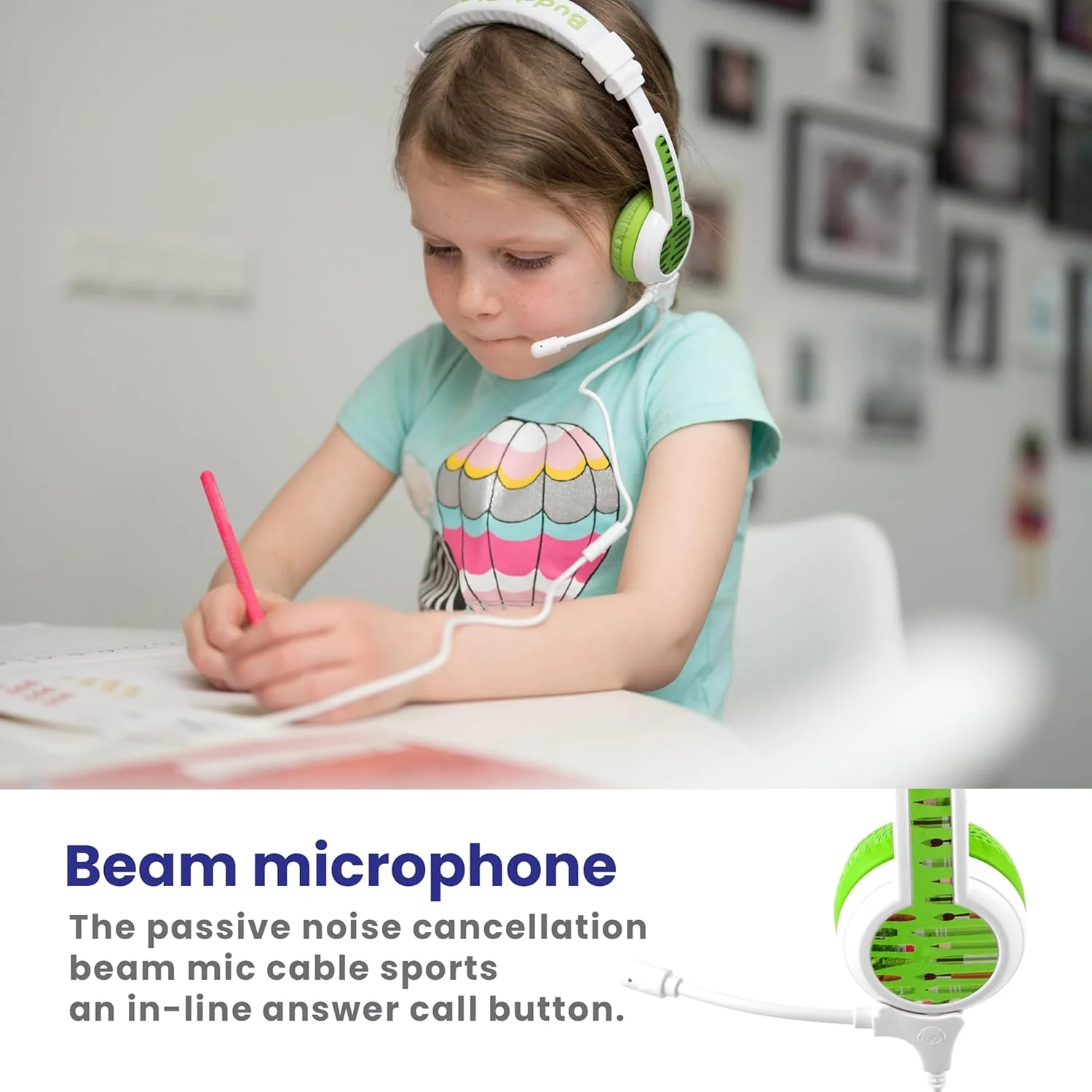 هدفون مدرسه ای ONANOFF BuddyPhones School+ با صدای ایمن برای کودکان، میکروفون BeamMic با عملکرد بالا، کابل BuddyCable جداشدنی، پد گوشی ضد حساسیت با کیف حمل، سبز هدفون مدرسه ای ONANOFF BuddyPhones School+ با صدای ایمن برای کودکان، میکروفون BeamMic با عملکرد بالا، کابل BuddyCable جداشدنی، پد گوشی ضد حساسیت با کیف حمل، سبز