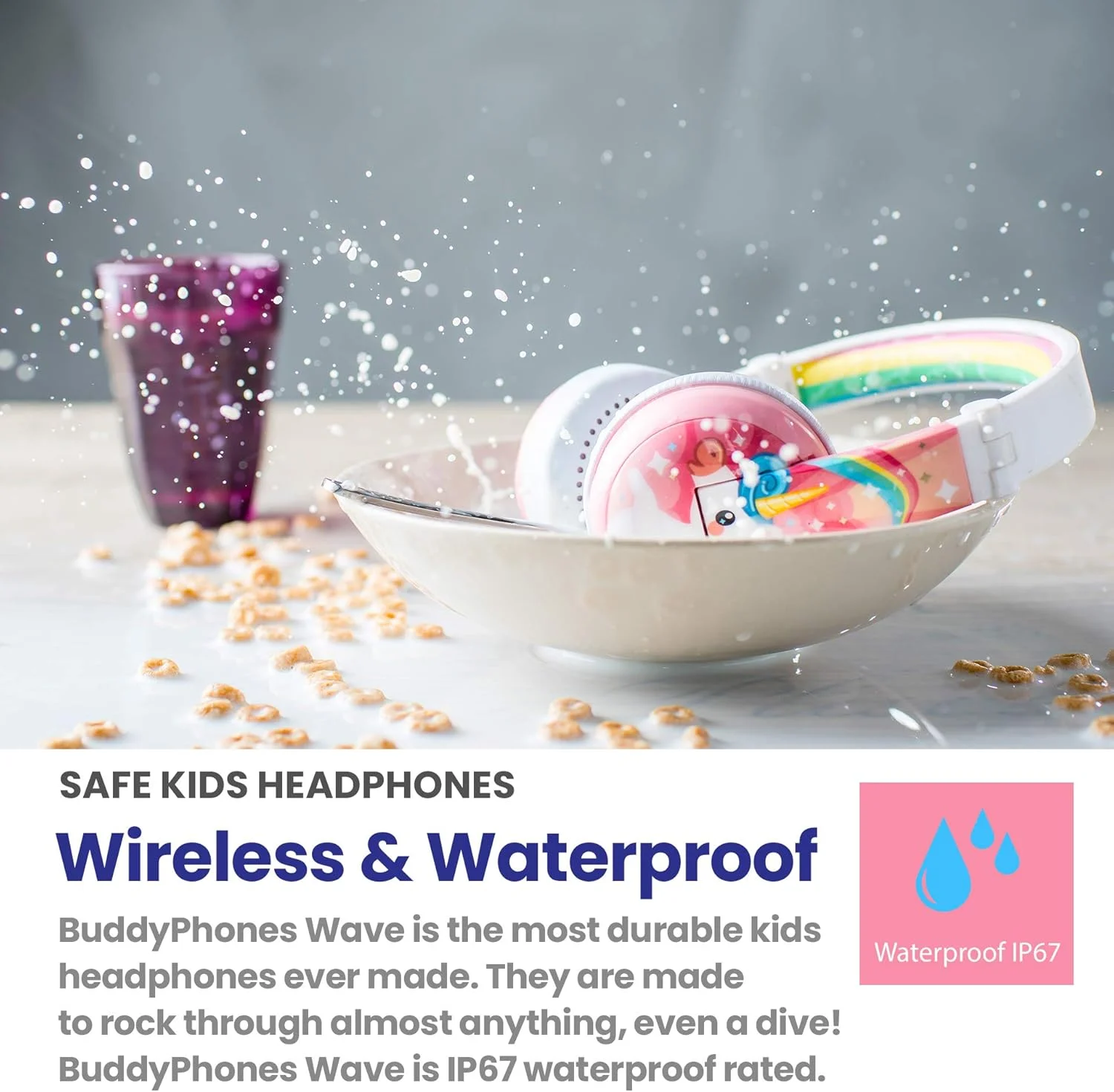 هدفون بی سیم بلوتوثی ضد آب ONANOFF BuddyPhones Wave برای کودکان، صورتی هدفون بی سیم بلوتوثی ضد آب ONANOFF BuddyPhones Wave برای کودکان، صورتی