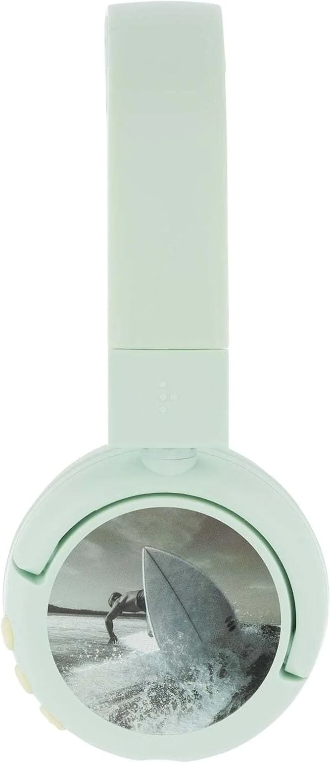 هدفون بی سیم بلوتوثی BuddyPhones POP Fun، صدای عالی با طراحی فرهنگ پاپ | صدای ایمن با دکمه های کنترل | 19 ساعت عمر باتری میکروفون داخلی | با سیم یا بی سیم (سبز اقیانوسی) هدفون بی سیم بلوتوثی BuddyPhones POP Fun، صدای عالی با طراحی فرهنگ پاپ | صدای ایمن با دکمه های کنترل | 19 ساعت عمر باتری میکروفون داخلی | با سیم یا بی سیم (سبز اقیانوسی)
