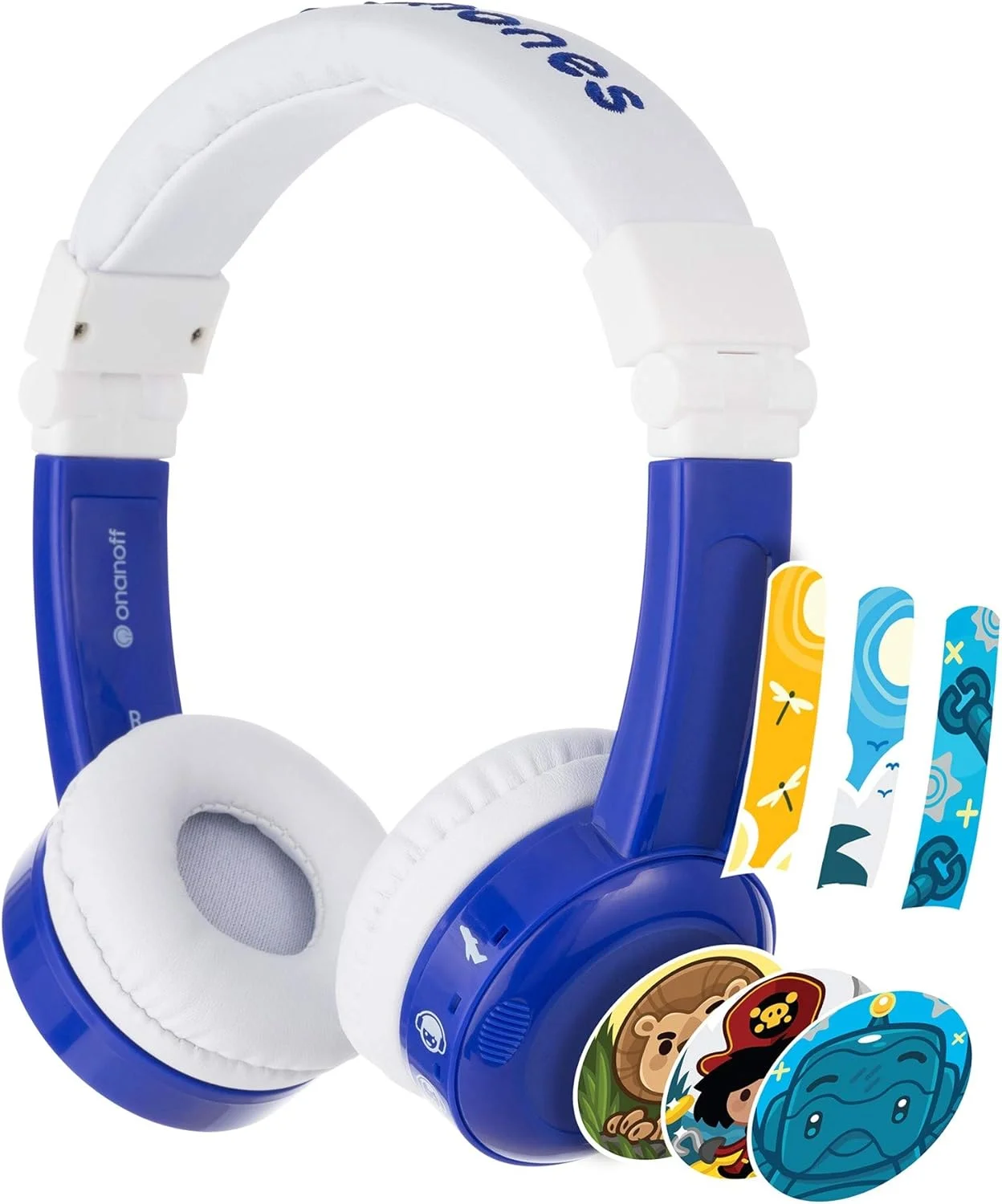 هدفون تاشو کودکانه ONANOFF BuddyPhones - مناسب برای پرواز - دارای تقسیم کننده هدفون داخلی و میکروفون داخلی، ایده آل برای استفاده در هواپیما (آبی) هدفون تاشو کودکانه ONANOFF BuddyPhones - مناسب برای پرواز - دارای تقسیم کننده هدفون داخلی و میکروفون داخلی، ایده آل برای استفاده در هواپیما (آبی)