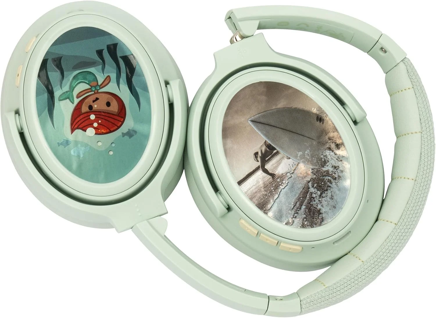 هدفون بی سیم بلوتوثی حذف نویز فعال BuddyPhones ComosFun برای کودکان | صدای شفاف، حجم صدای ایمن با حالت مطالعه، باتری 42 ساعته، میکروفون داخلی | تاشو قابل تنظیم - سبز هدفون بی سیم بلوتوثی حذف نویز فعال BuddyPhones ComosFun برای کودکان | صدای شفاف، حجم صدای ایمن با حالت مطالعه، باتری 42 ساعته، میکروفون داخلی | تاشو قابل تنظیم - سبز