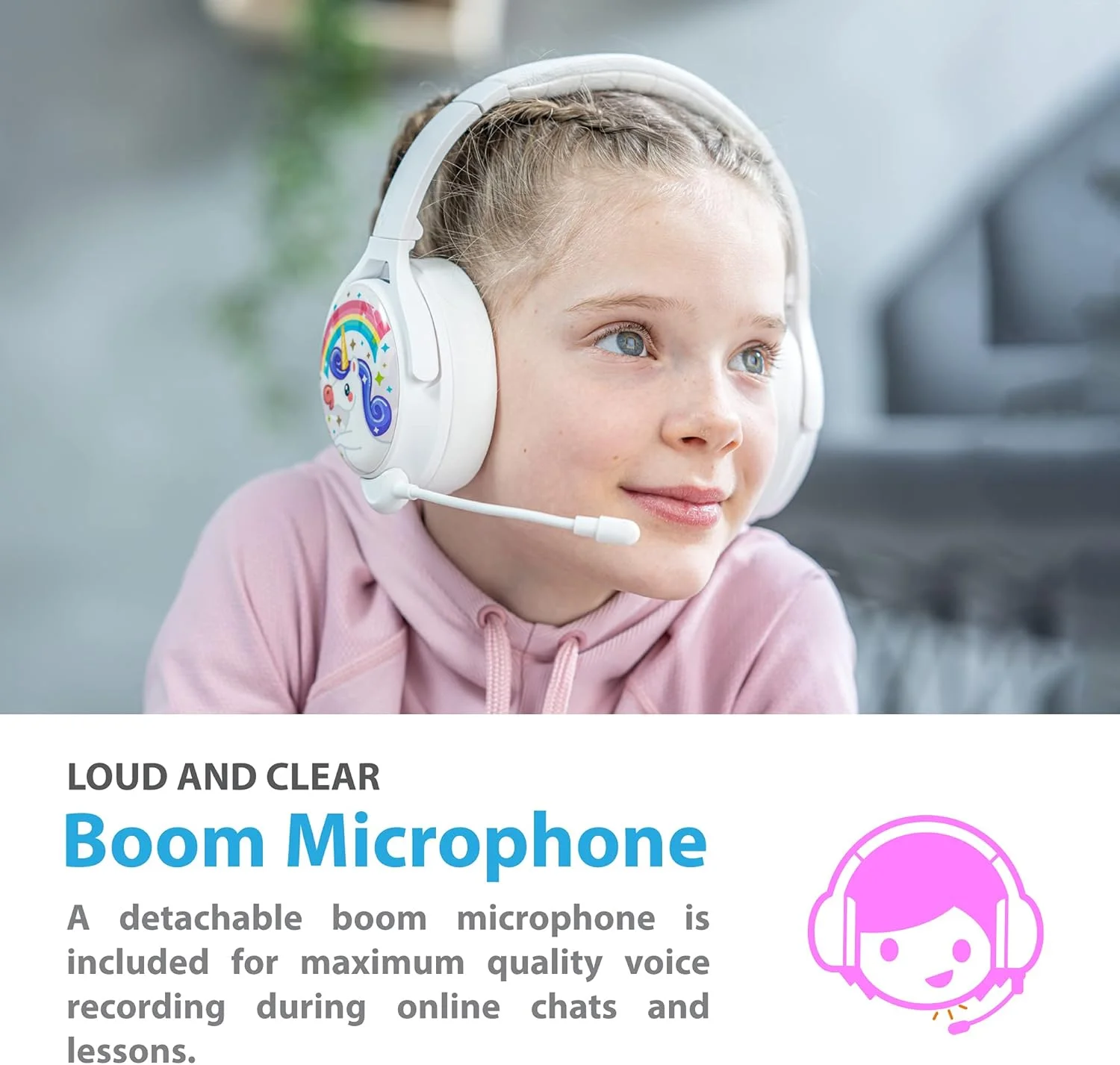 هدفون بلوتوثی حذف نویز فعال BuddyPhones Cosmos+ برای کودکان - هدفون بی سیم تاشو با محدود کننده صدا و میکروفون بوم، عمر باتری 24 ساعته، آبی سرد هدفون بلوتوثی حذف نویز فعال BuddyPhones Cosmos+ برای کودکان - هدفون بی سیم تاشو با محدود کننده صدا و میکروفون بوم، عمر باتری 24 ساعته، آبی سرد