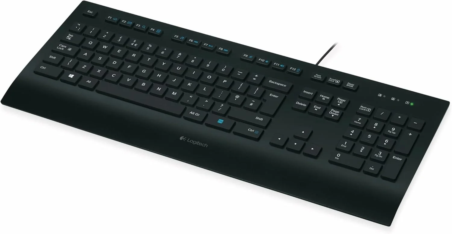 کیبورد سیم دار تجاری Logitech K280e Pro، طرح بندی آلمانی QWERTZ - مشکی