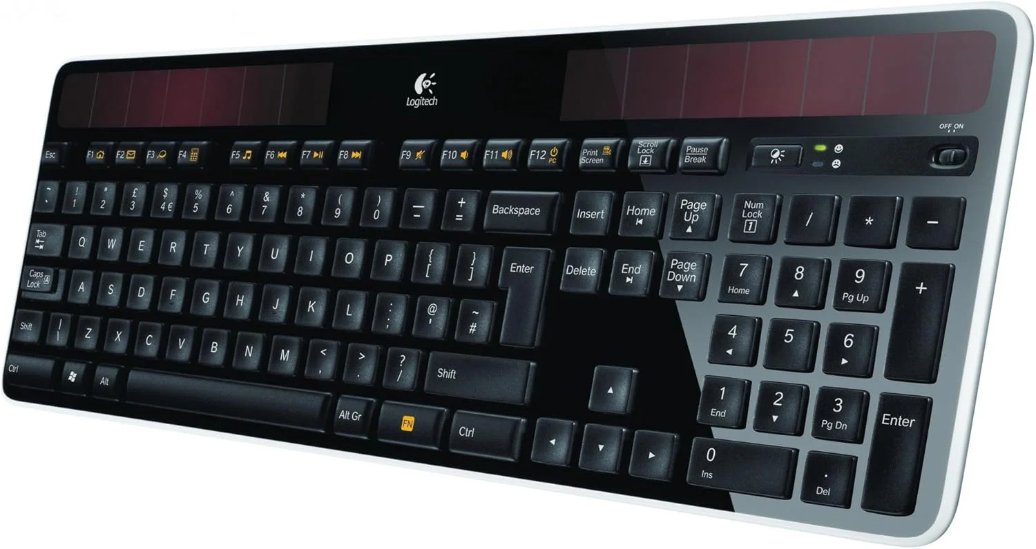 کیبورد خورشیدی بی سیم Logitech K750 برای ویندوز، طرح‌بندی QWERTY اسپانیایی - مشکی