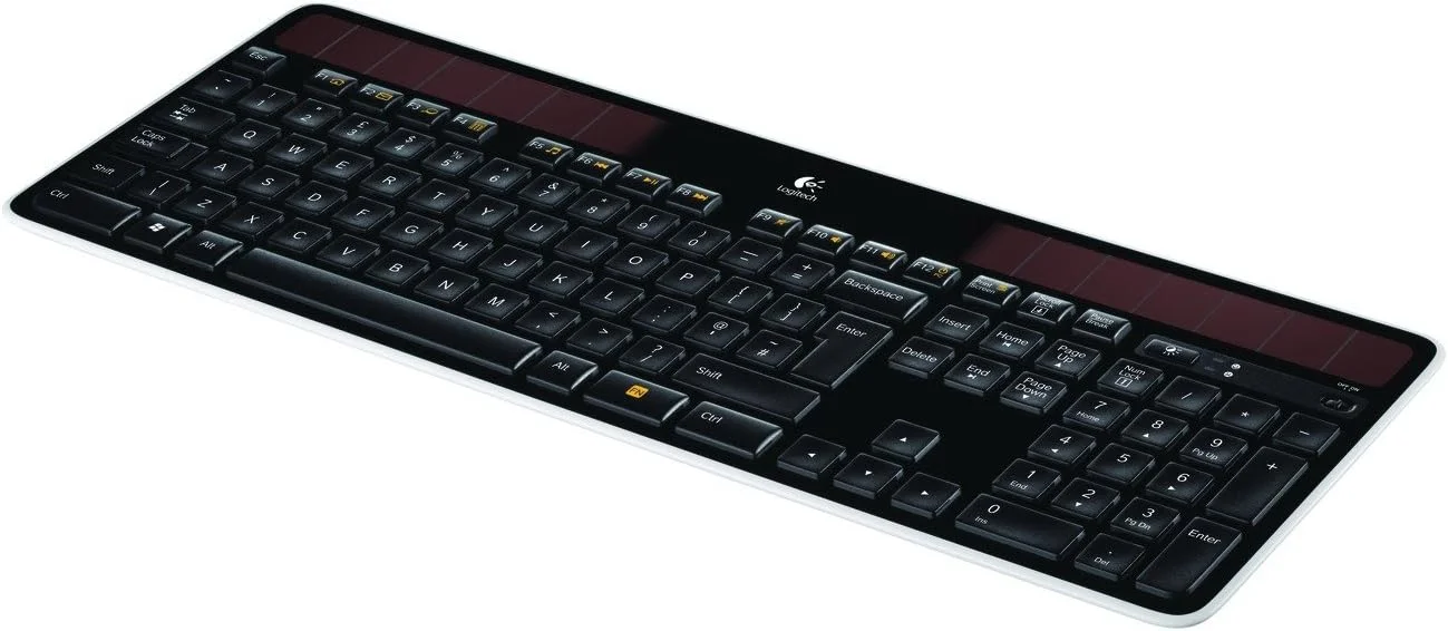 کیبورد خورشیدی بی سیم Logitech K750 برای ویندوز، طرح‌بندی QWERTY اسپانیایی - مشکی