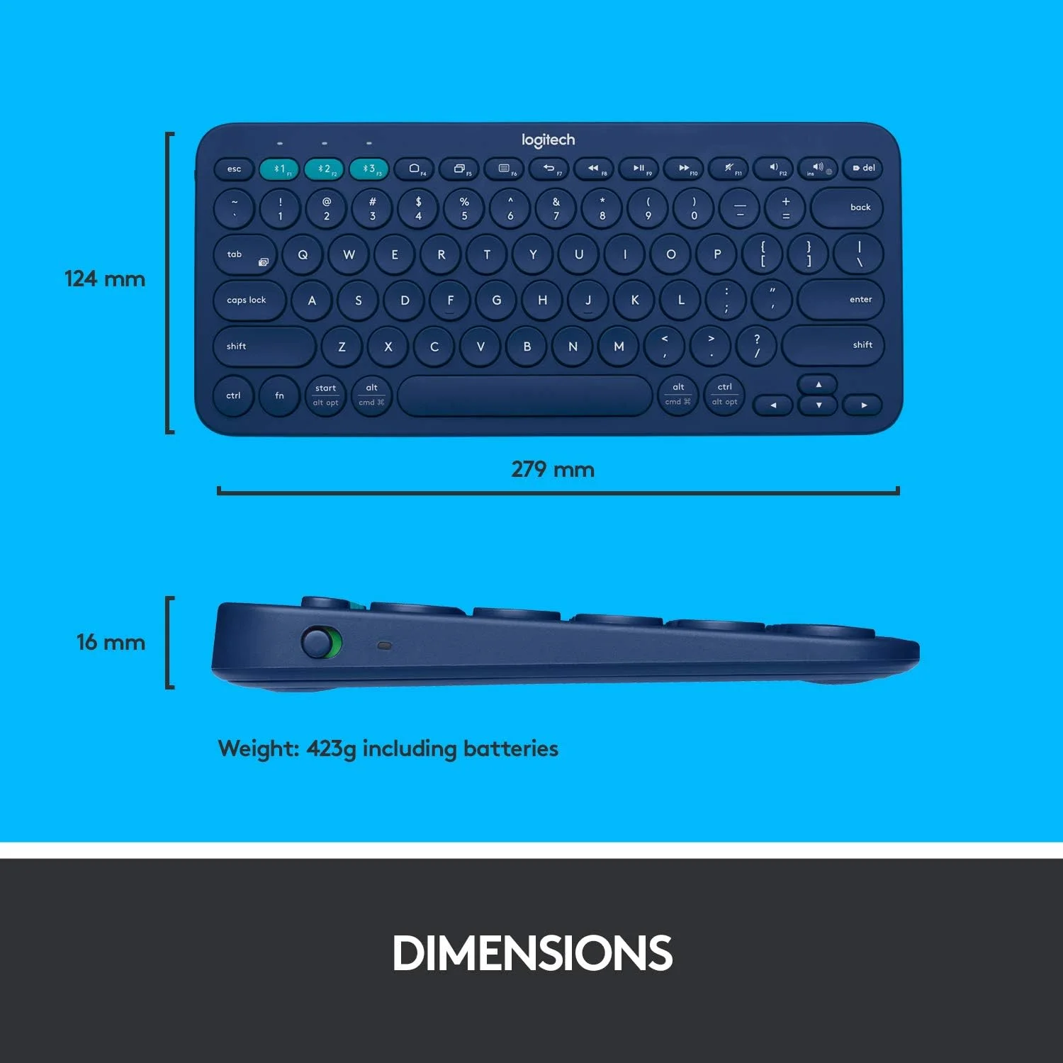 کیبورد بلوتوث چند دستگاهی لاجیتک LOGI K380