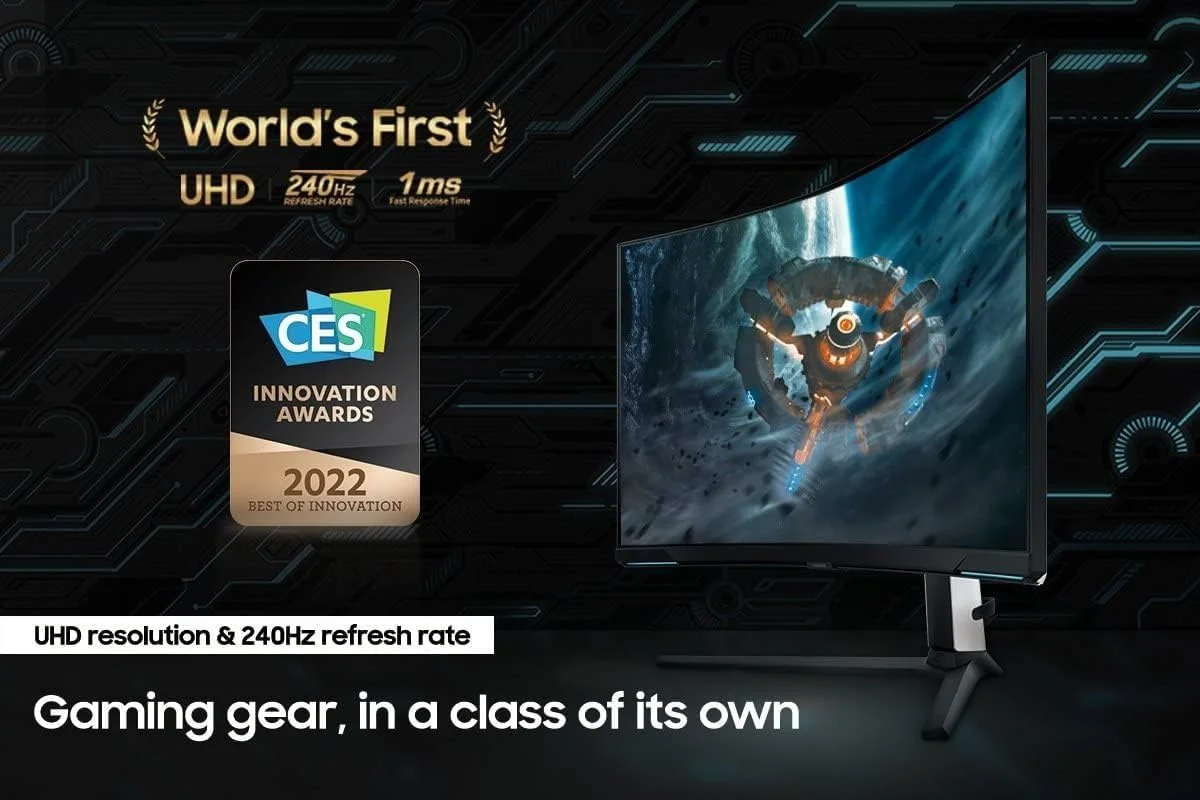 مانیتور گیمینگ خمیده 32 اینچی سامسونگ Odyssey Neo G8 BG850 با رزولوشن 4K، نرخ تازه سازی 240 هرتز، زمان پاسخگویی 1 میلی ثانیه، AMD FreeSync Premium Pro و Quantum HDR 2000 - مدل LS32BG850NMXUE، مشکی مانیتور گیمینگ خمیده 32 اینچی سامسونگ Odyssey Neo G8 BG850 با رزولوشن 4K، نرخ تازه سازی 240 هرتز، زمان پاسخگویی 1 میلی ثانیه، AMD FreeSync Premium Pro و Quantum HDR 2000 - مدل LS32BG850NMXUE، مشکی