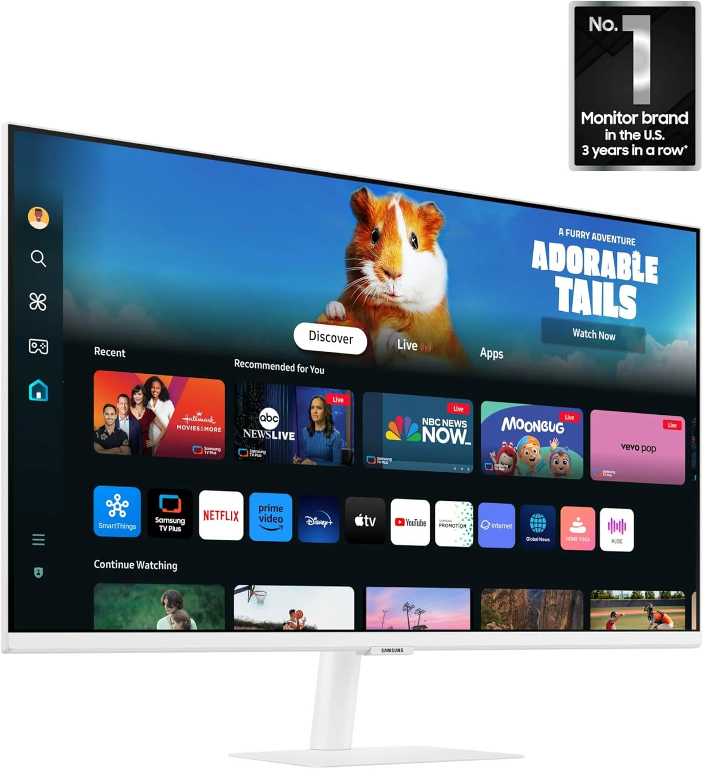 مانیتور هوشمند 27 اینچی سامسونگ سری M5 (M50D) FHD با قابلیت پخش جریانی تلویزیون، بلندگوها، HDR10، مرکز بازی، پورتهای متعدد، ردیاب تمرین، ابزارهای دسترسی بصری، LS27DM501ENXZA، 2024 مانیتور هوشمند 27 اینچی سامسونگ سری M5 (M50D) FHD با قابلیت پخش جریانی تلویزیون، بلندگوها، HDR10، مرکز بازی، پورتهای متعدد، ردیاب تمرین، ابزارهای دسترسی بصری، LS27DM501ENXZA، 2024