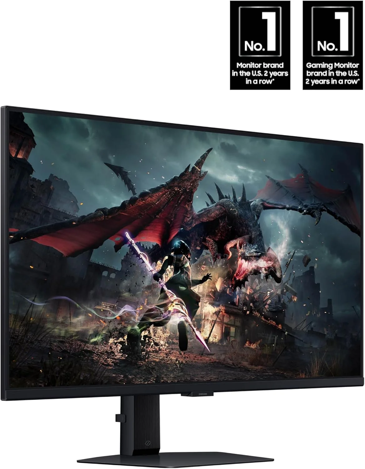 مانیتور گیمینگ 32 اینچی سامسونگ Odyssey G50D Series QHD Fast IPS، نرخ بروزرسانی 180 هرتز، AMD FreeSync، پایه قابل تنظیم، حالت محافظ چشم، LS32DG502ENXZA، 2024