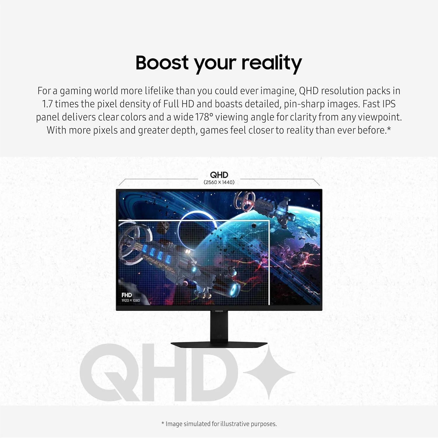 مانیتور گیمینگ 32 اینچی سامسونگ Odyssey G50D Series QHD Fast IPS، نرخ بروزرسانی 180 هرتز، AMD FreeSync، پایه قابل تنظیم، حالت محافظ چشم، LS32DG502ENXZA، 2024
