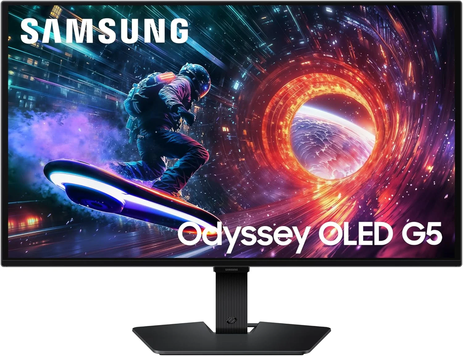 مانیتور گیمینگ 27 اینچ OLED سامسونگ G5 G50SF QHD (2,560 x 1,440) با نرخ تازه سازی 180 هرتز، زمان پاسخگویی 0.03 میلی ثانیه، با قابلیت تنظیم شیب، رنگ مشکی، LS27FG502SMXUE مانیتور گیمینگ 27 اینچ OLED سامسونگ G5 G50SF QHD (2,560 x 1,440) با نرخ تازه سازی 180 هرتز، زمان پاسخگویی 0.03 میلی ثانیه، با قابلیت تنظیم شیب، رنگ مشکی، LS27FG502SMXUE