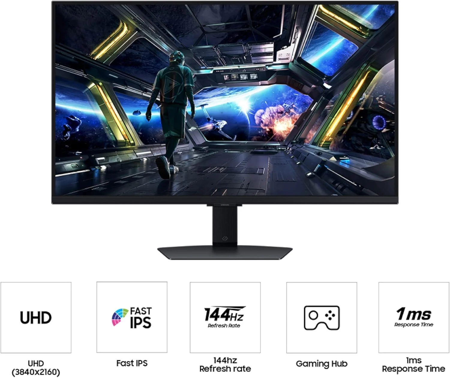 مانیتور گیمینگ هوشمند 32 اینچی سامسونگ Odyssey G7 (G70D) با کیفیت 4K UHD IPS، نرخ تازهسازی 144 هرتز، زمان پاسخگویی 1 میلیثانیه (GtG)، سازگار با G-Sync، AMD Freesync Premium، رنگهای زنده، پایه قابل تنظیم، Black Equalizer، LS32DG702ENXZA مانیتور گیمینگ هوشمند 32 اینچی سامسونگ Odyssey G7 (G70D) با کیفیت 4K UHD IPS، نرخ تازهسازی 144 هرتز، زمان پاسخگویی 1 میلیثانیه (GtG)، سازگار با G-Sync، AMD Freesync Premium، رنگهای زنده، پایه قابل تنظیم، Black Equalizer، LS32DG702ENXZA