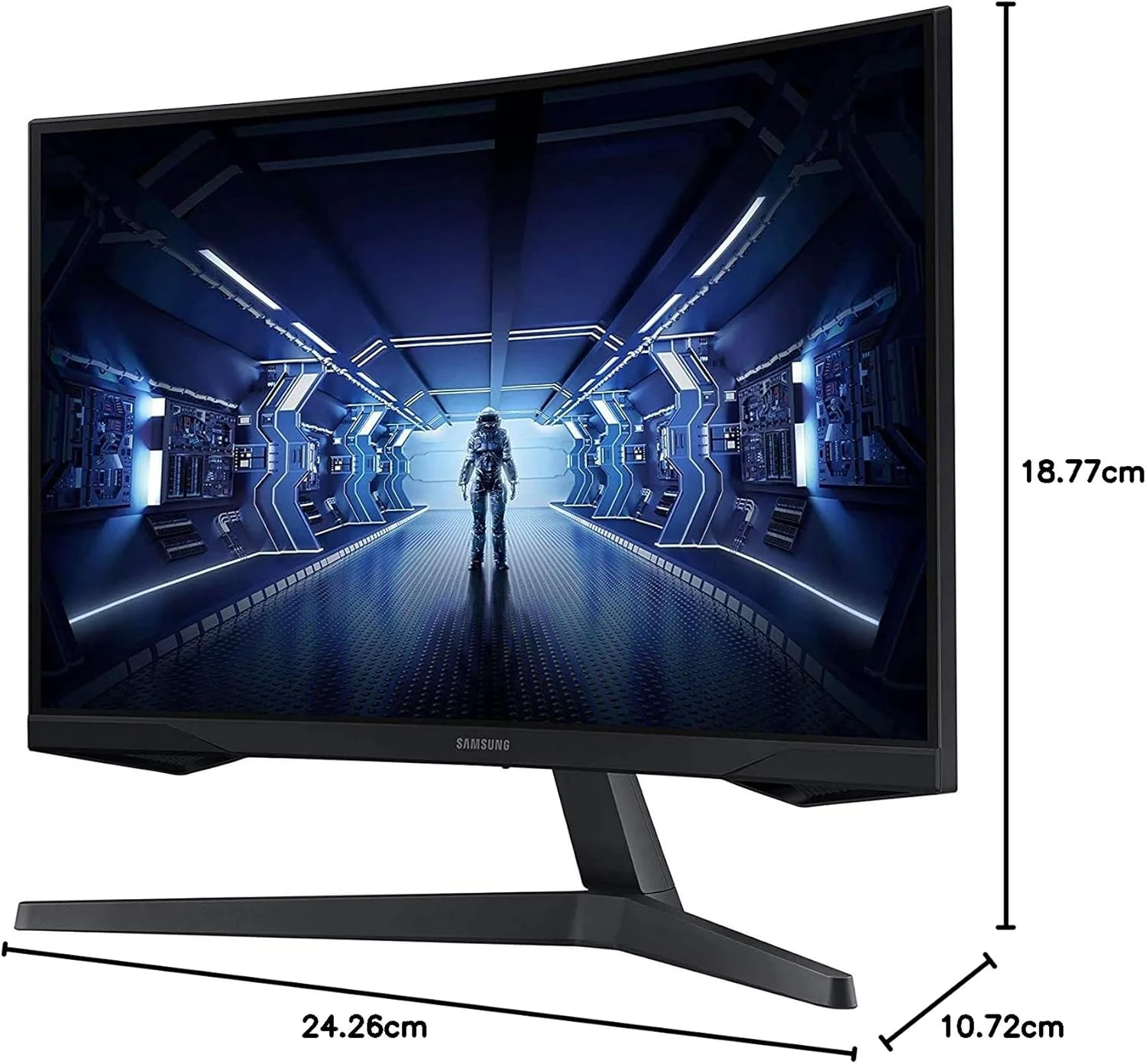 مانیتور گیمینگ خمیده 27 اینچی سامسونگ Odyssey G5 LC27G55TQWRXXU - 144 هرتز، 1 میلی ثانیه، 1440p QHD، Freesync Premium، HDR10، HDMI، Displayport