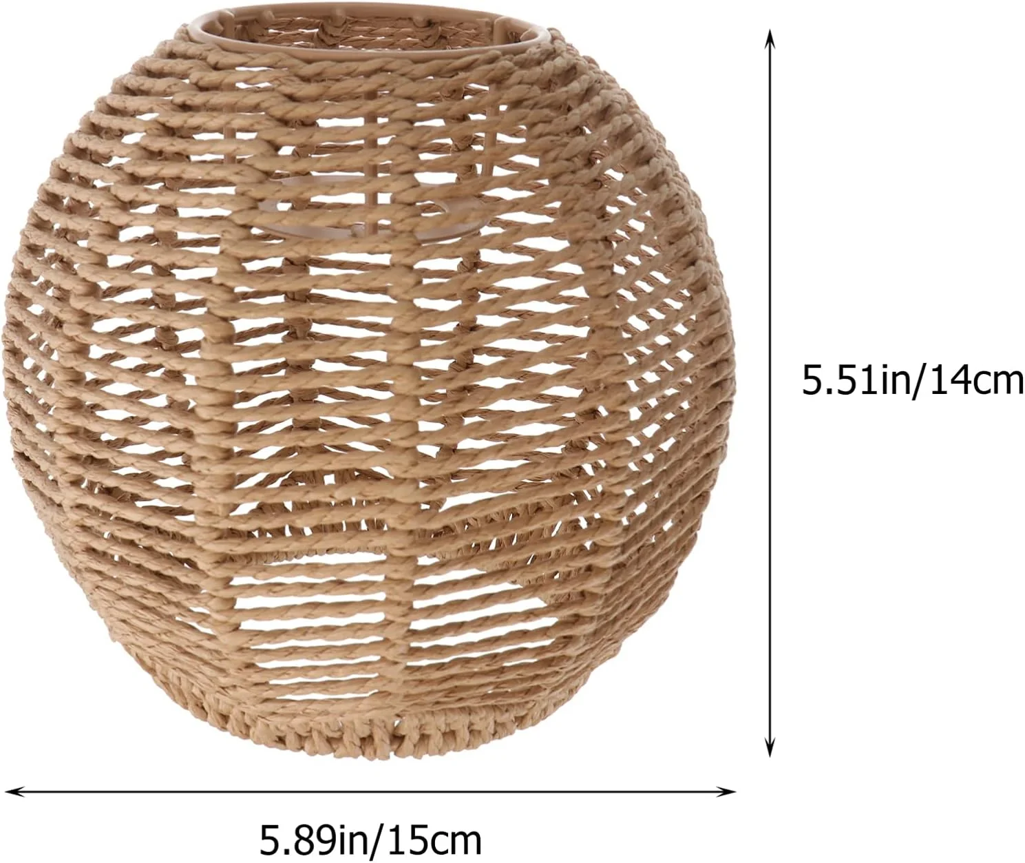 آباژور حصیری مصنوعی، آباژور بشکه ای، سبد بیرونی، روکش چراغ حصیری مصنوعی، پوشش چراغ سقفی، محافظ چراغ دکوری سفید، چراغ دیواری کوچک طنابی مصنوعی