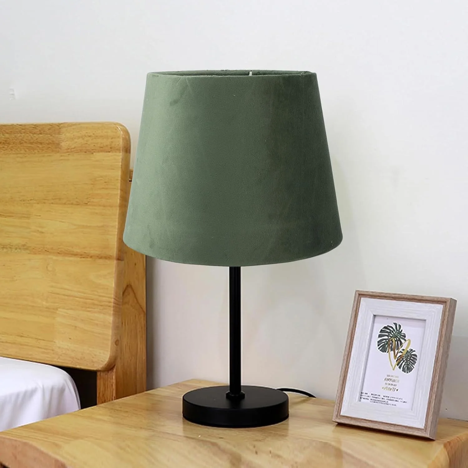 کلاهک آباژور پارچه ای مدرن، 16.5x21.5x16 سانتی متر، کلاهک دست ساز کوچک برای آباژور رومیزی، لوستر، چراغ دیواری، چراغ کنار تخت، مونتاژ آسان مورد نیاز است (سبز زیتونی)