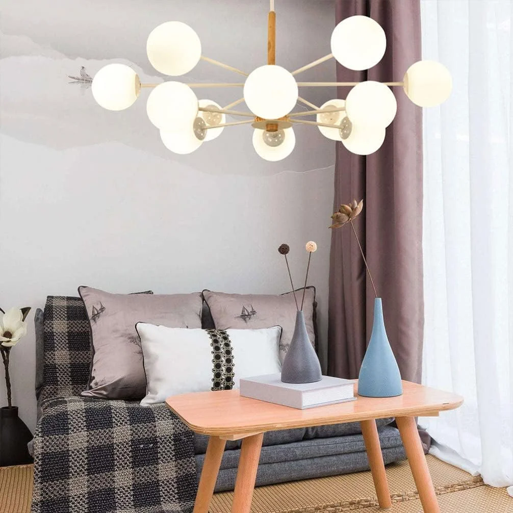 حباب لامپ کروی LALAFINA، شیشه ای، گرد، سفید، جایگزین برای اتاق نشیمن و اتاق خواب، پایه G9، قطر 10 سانتی متر