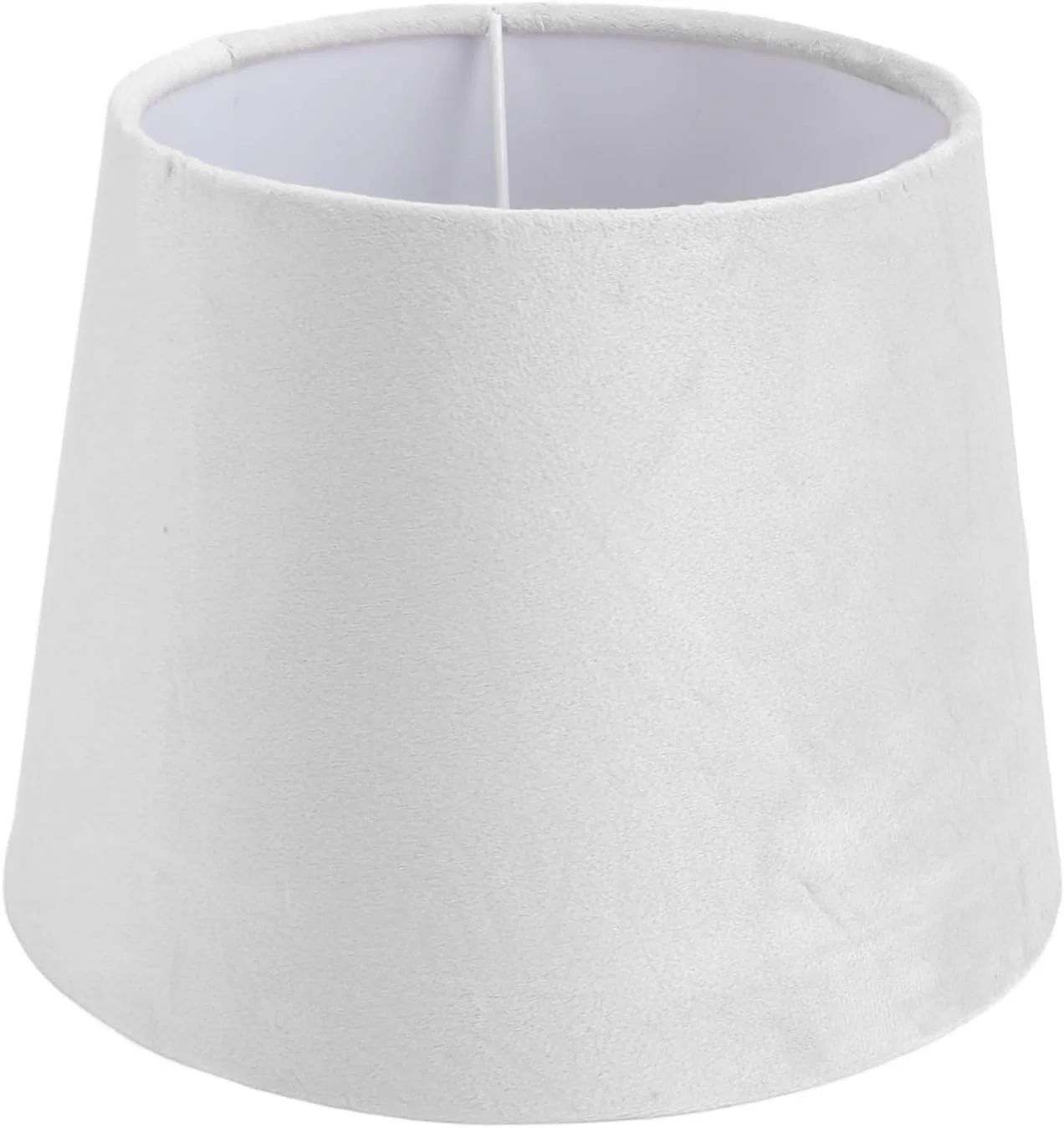 لوستر کوچک Luqeeg، آباژور پارچه ای برای چراغ های رومیزی و ایستاده، با قابلیت استفاده دوگانه E27 E14، آباژور مخروطی دست ساز، کاربرد گسترده با دامنه مناسب برای اکثر مبلمان (سفید)