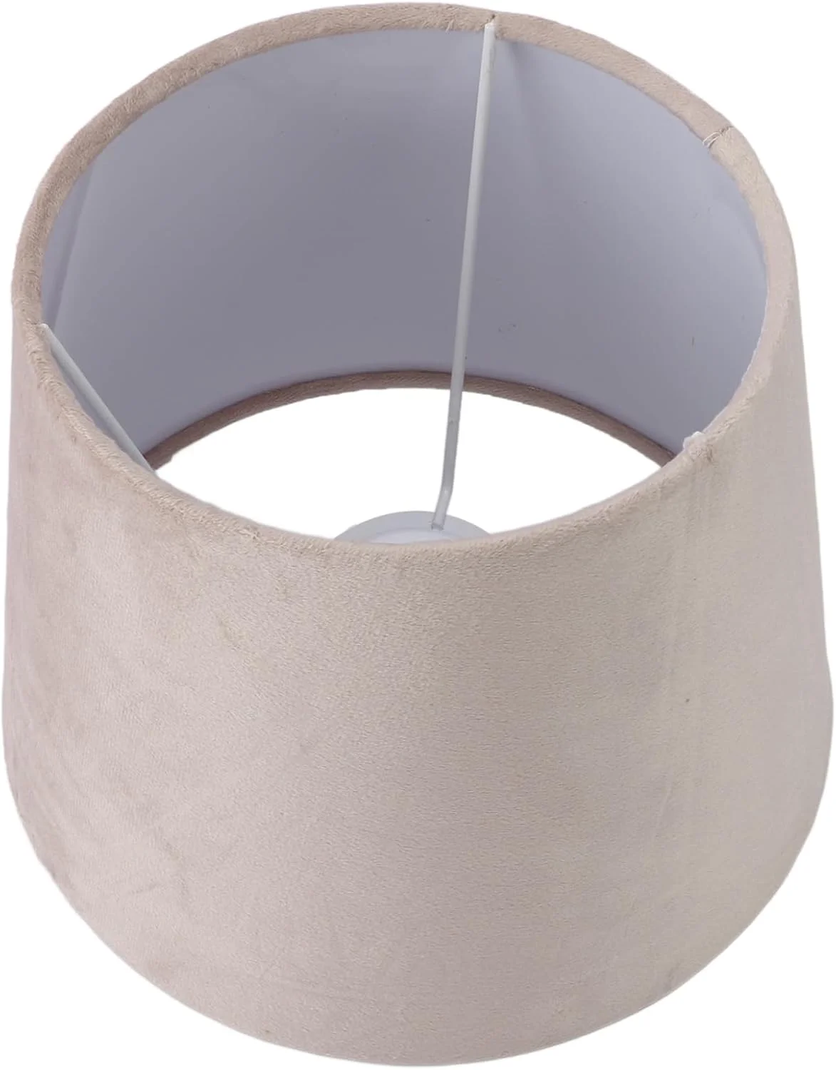 لوقیگ آباژور کوچک، آباژور پارچه ای برای چراغ های رومیزی و ایستاده، قابل استفاده برای E27 E14، آباژور مخروطی دست ساز، کاربرد گسترده با دامنه مناسب برای اکثر مبلمان (بژ)