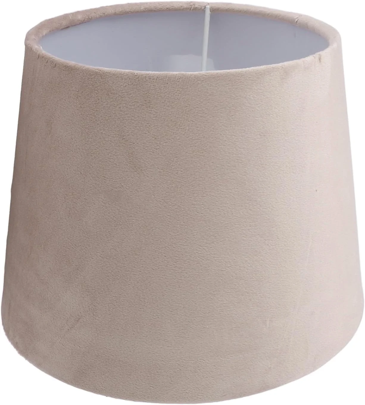 لوقیگ آباژور کوچک، آباژور پارچه ای برای چراغ های رومیزی و ایستاده، قابل استفاده برای E27 E14، آباژور مخروطی دست ساز، کاربرد گسترده با دامنه مناسب برای اکثر مبلمان (بژ)